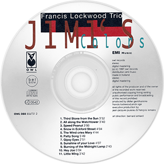 Francis Lockwood Trio CD Jimi's Colors Owl records label